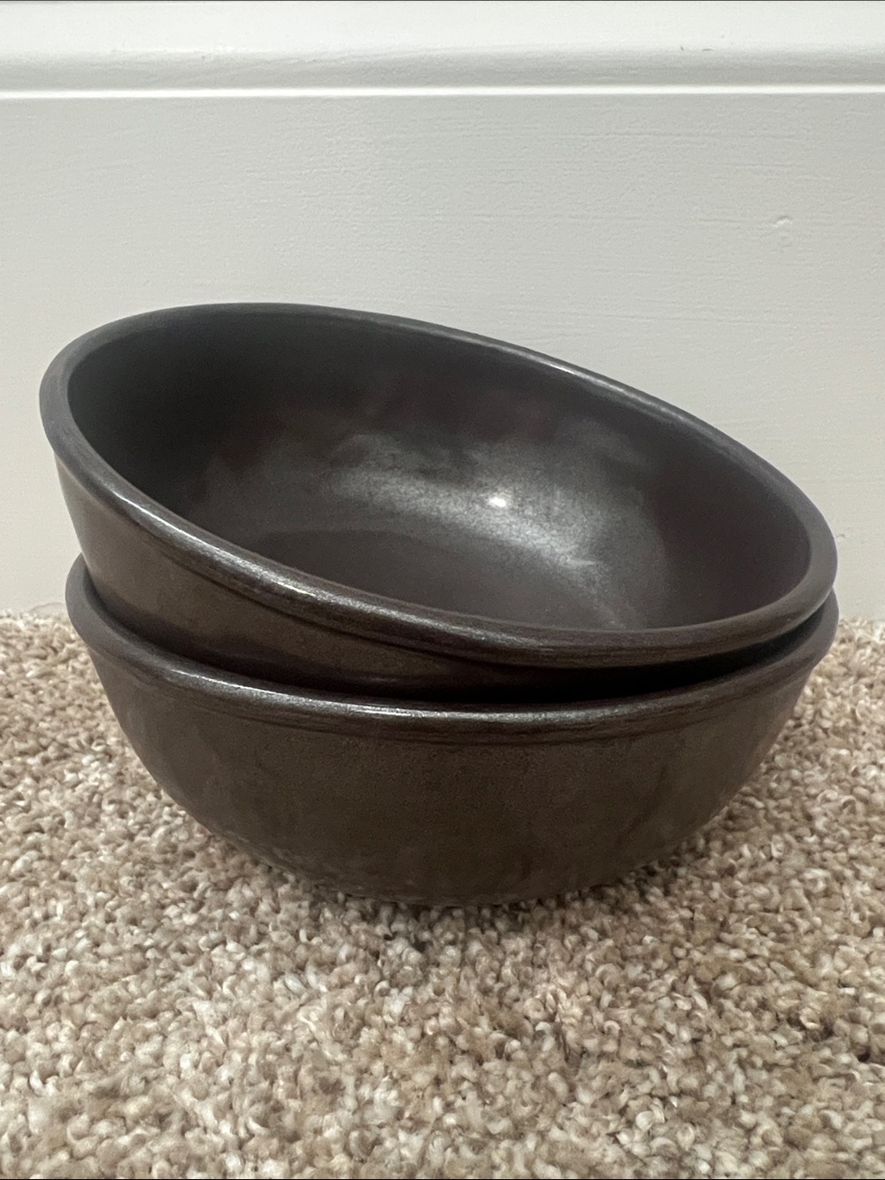 JULISKA Pewter Stoneware Bowls 6 1/2 Inch